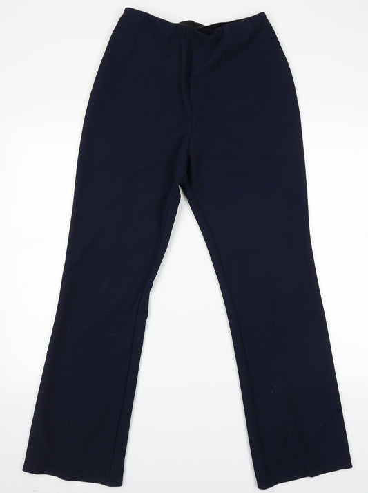 Preworn Womens Blue Trousers Size 14 L28 in