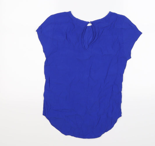Womens UK Size 6 H&M Blue Tunic T-Shirt