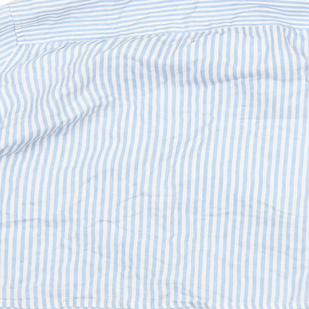 Womens UK Size 6 Only Blue Basic Button-Up