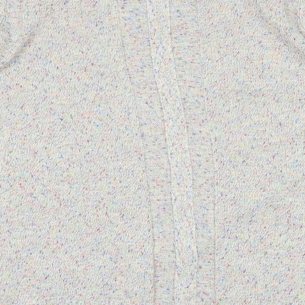 Marks & Spencer Womens White Polka Dot Pullover Jumper Size 16