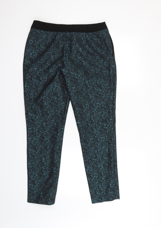 Fenn Wright Manson Womens Black Geometric Dress Pants Trousers Size 10 L28 in