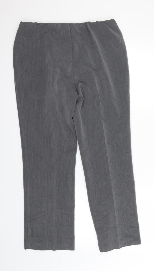 Bonmarche Womens Grey Dress Pants Trousers Size 12 L27 in