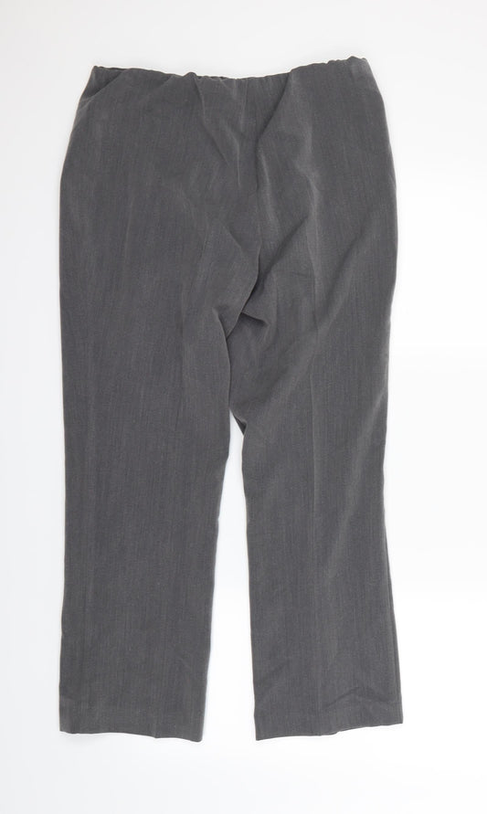 Bonmarché Womens Grey Dress Pants Trousers Size 12 L25 in