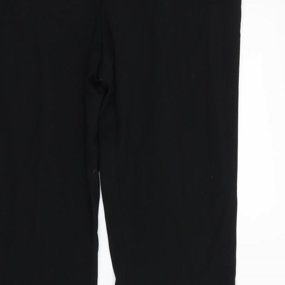 Womens UK Size 14 M&S Regular Fit Dress Pants Black Trousers