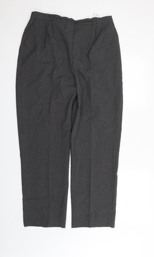 Womens UK Size 20 Sarah Hamilton Regular Fit Dress Pants Grey Trousers