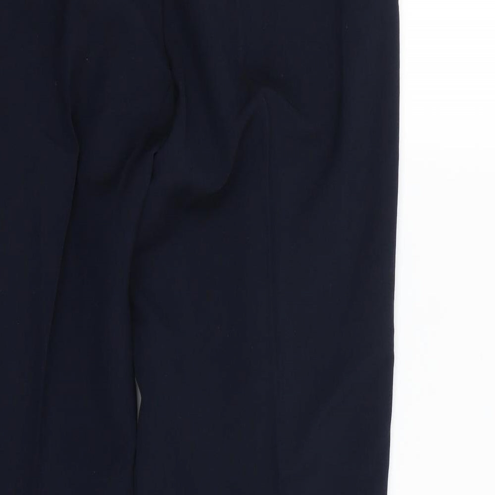 Womens UK Size 12 Classic Regular Fit Dress Pants Blue Trousers