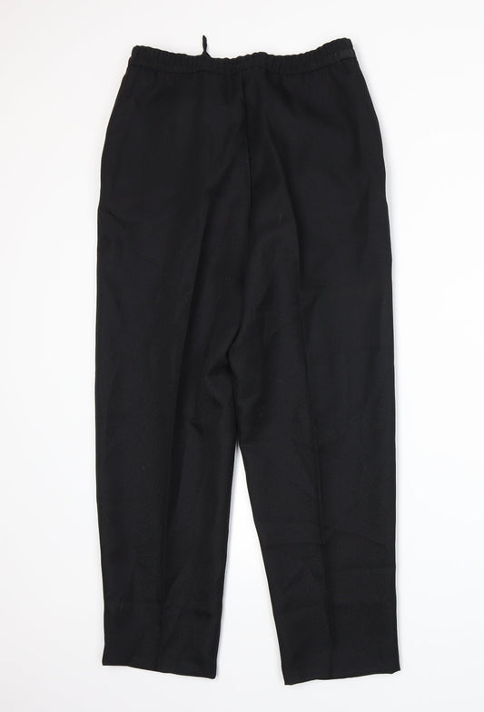 Womens UK Size 12 Slimtru Regular Fit Black Trousers
