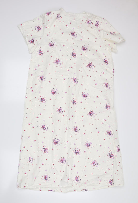 Bonmarché Womens White Floral A-Line Size S