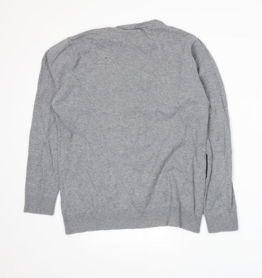 Cedar Wood State Mens Grey Knit Pullover Jumper Size M