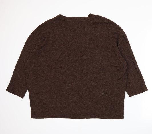 A/1 Wardrobe Womens Brown Knit Pullover Jumper Size 18