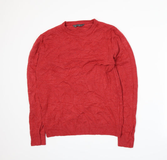 Cedar Wood State Womens Red Knit Pullover Jumper Size M