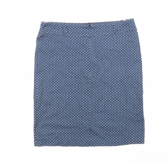 Paraphrase Womens Blue Polka Dot  A-Line Skirt Size 12