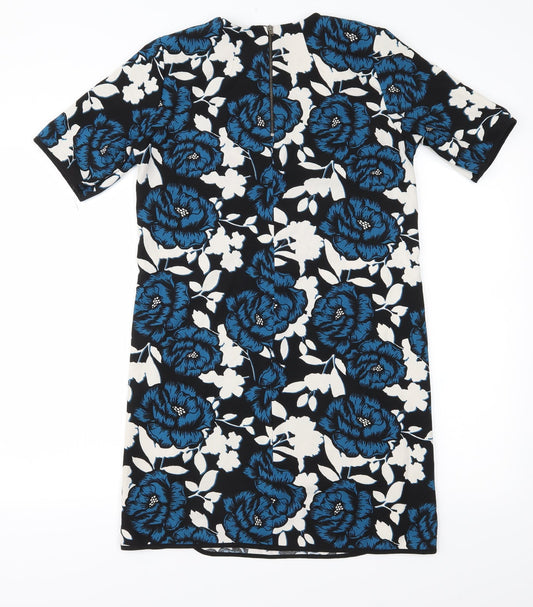 Dorothy Perkins Womens Blue Floral Shift Size 8