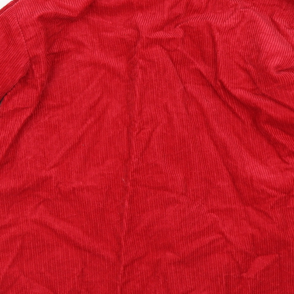 Womens UK Size 8 TU Red Basic Button-Up