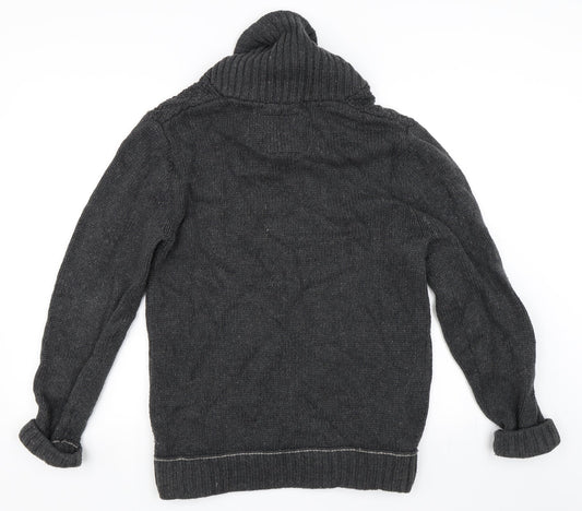 Debenhams Mens Grey Henley Jumper Size S