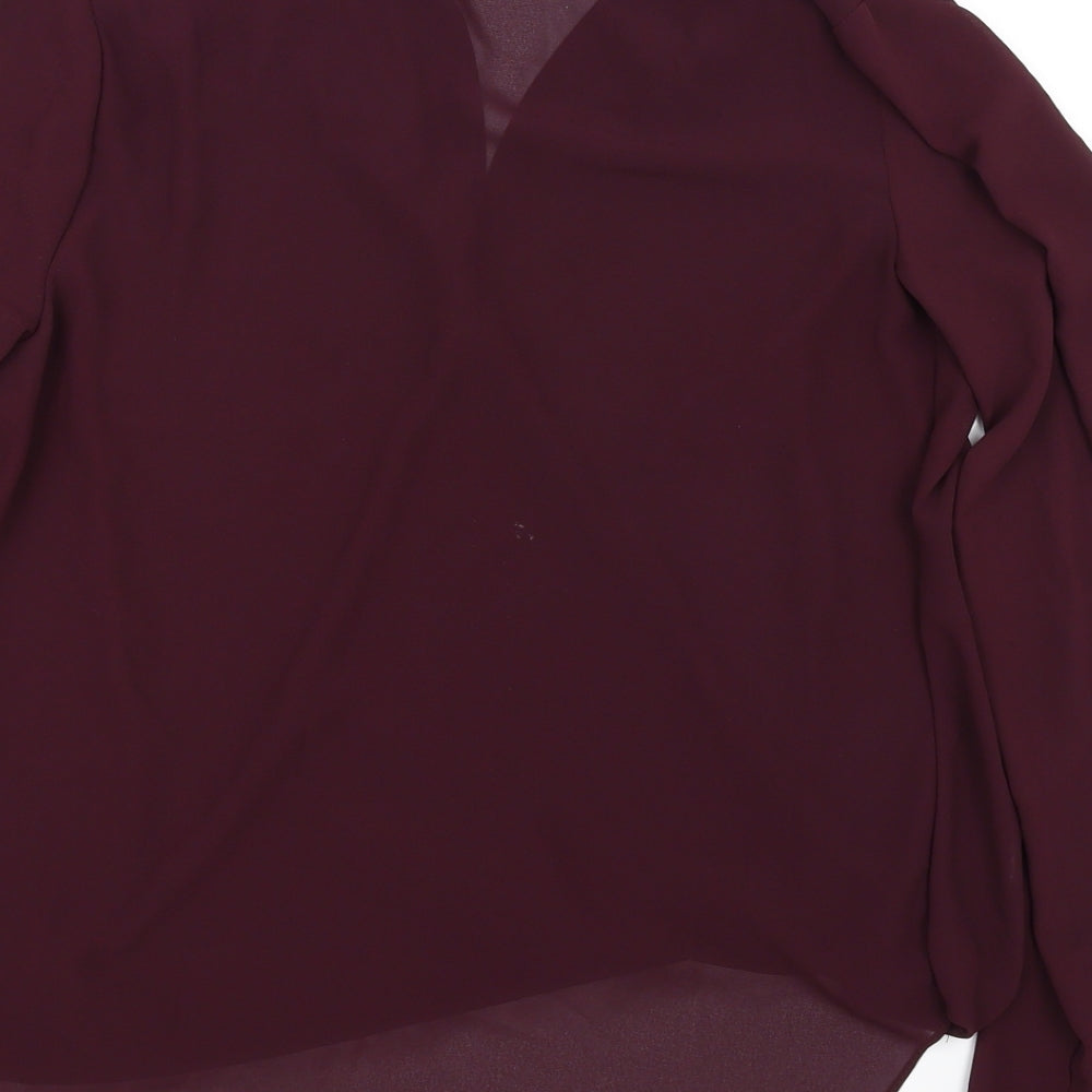 Womens UK Size 10 New Look Purple Basic Blouse