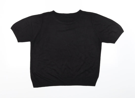 Womens UK Size 16 Marks and Spencer Black T-Shirt