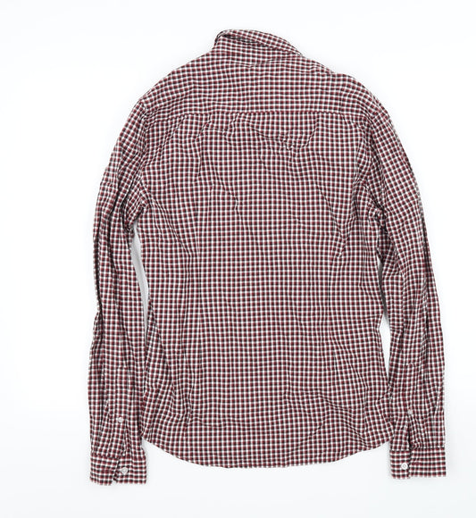 ASOS Mens Red Check Button-Up Size M