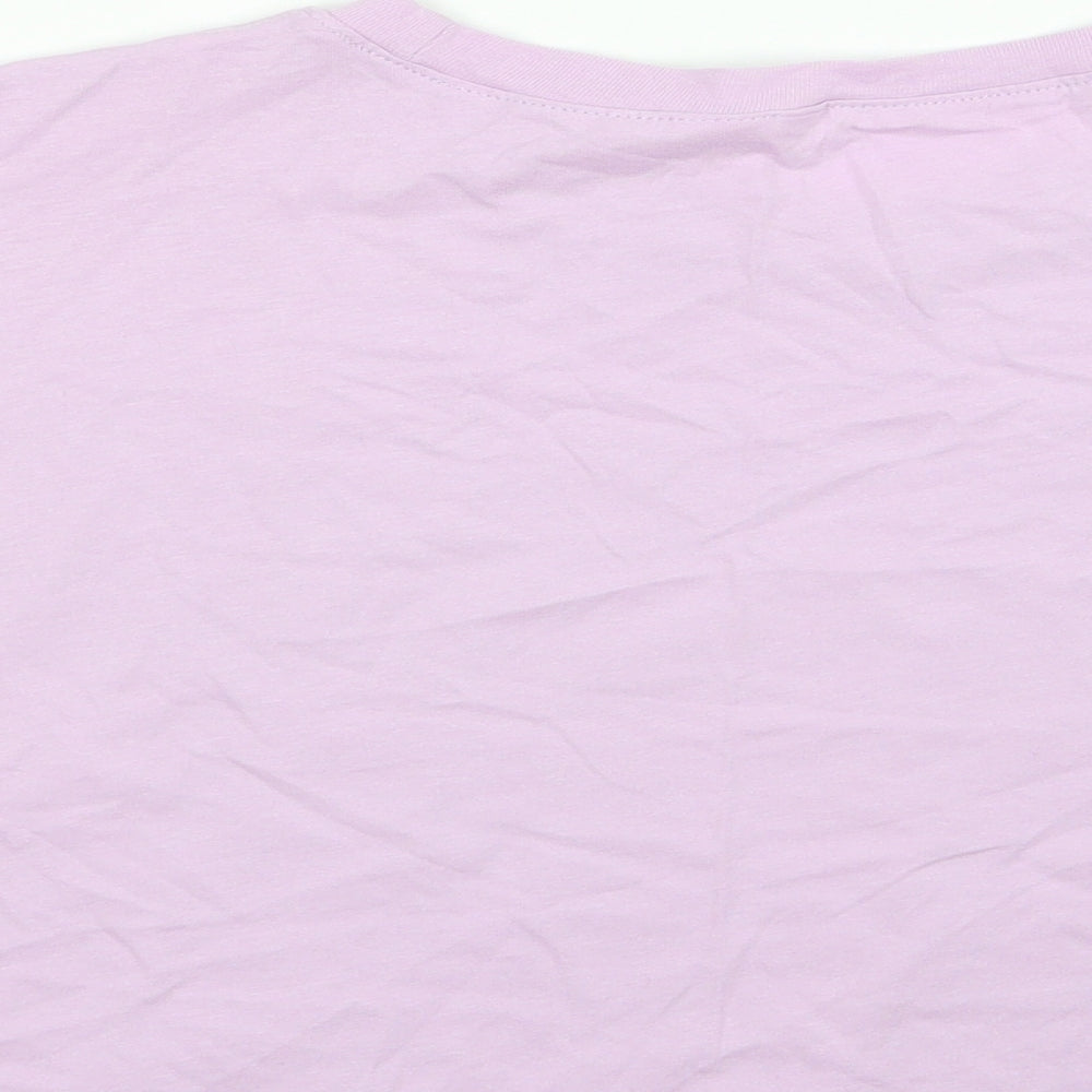 Divided by H&M Womens Purple Jersey Basic T-Shirt Size L