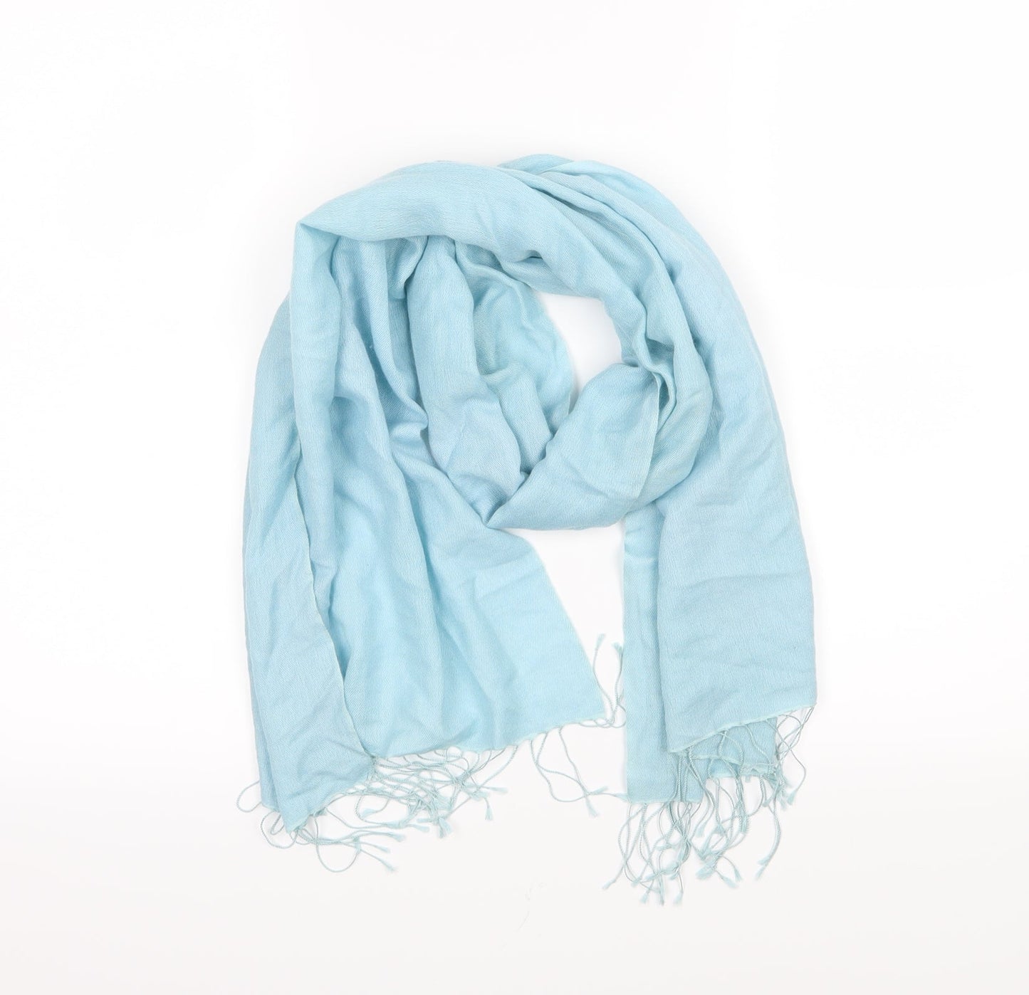 Preworn Womens Blue Knit Scarf
