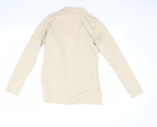 Boohoo Womens Beige Jacket Coat Size 10