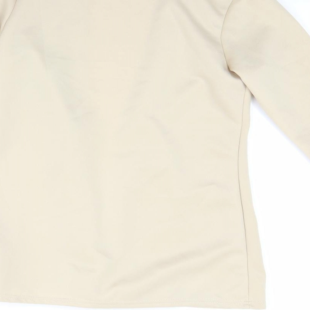 Boohoo Womens Beige Jacket Coat Size 10