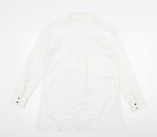b.young Mens White Button-Up Size M