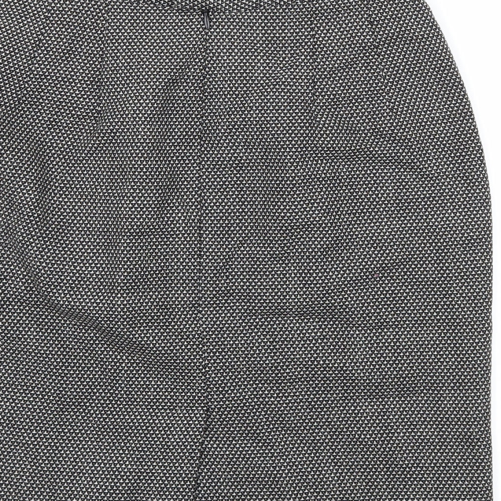 Gianni Womens Black Geometric A-Line Skirt Size 6