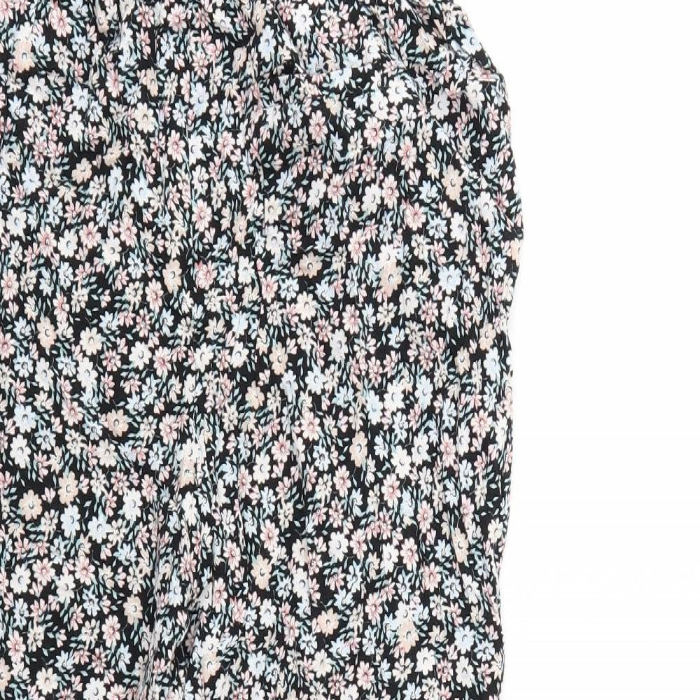 New Look Womens Pink Floral Trousers Size 8 L20 in