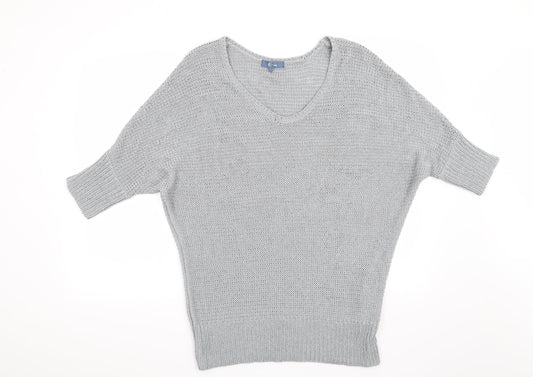 Evie Womens Grey Pullover Jumper Size L