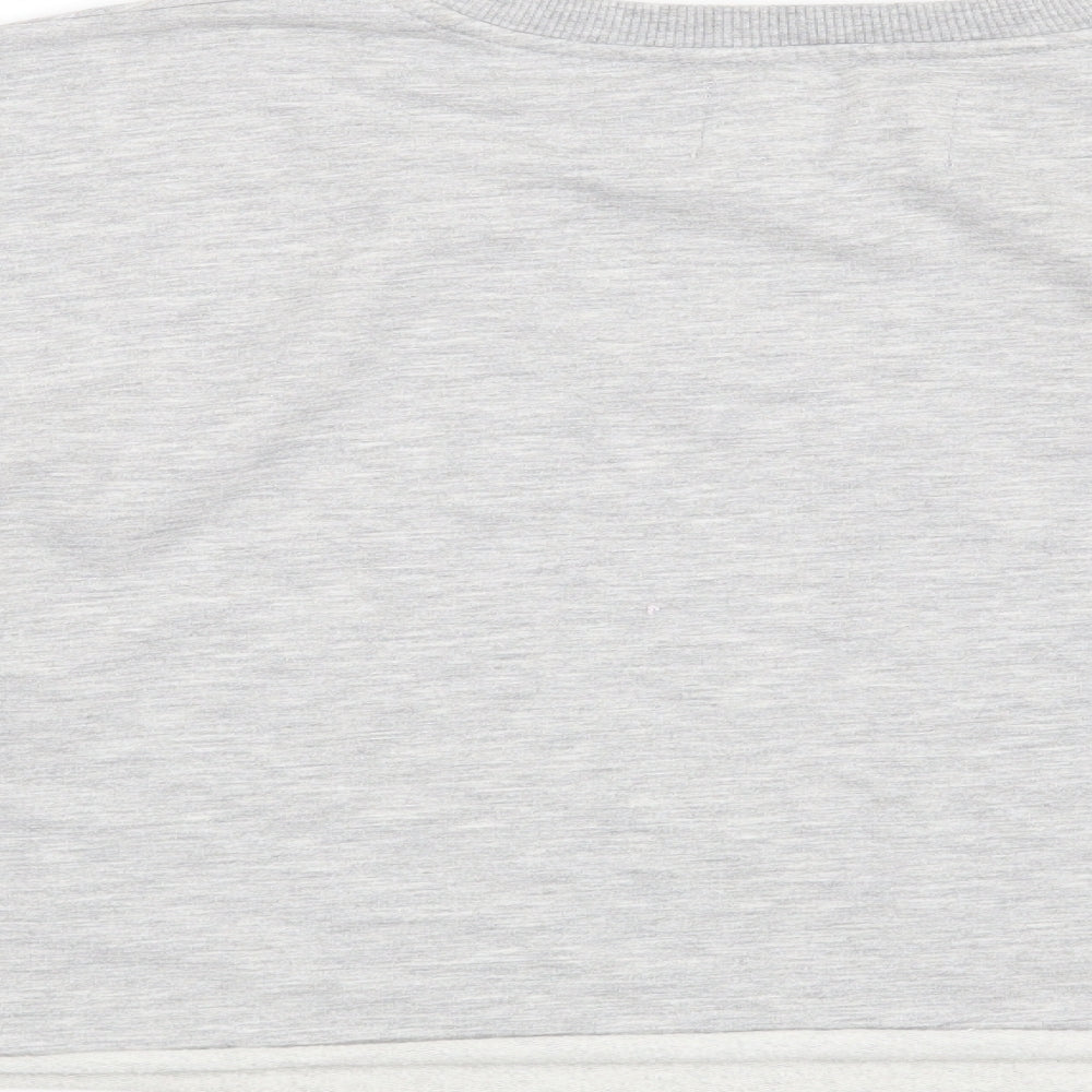 Stradivarius Womens Grey Henley Sweatshirt Size S - The 90's made me do it