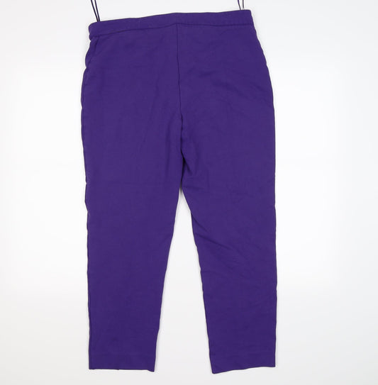 TU Womens Purple Cropped Trousers Size 14 L25 in