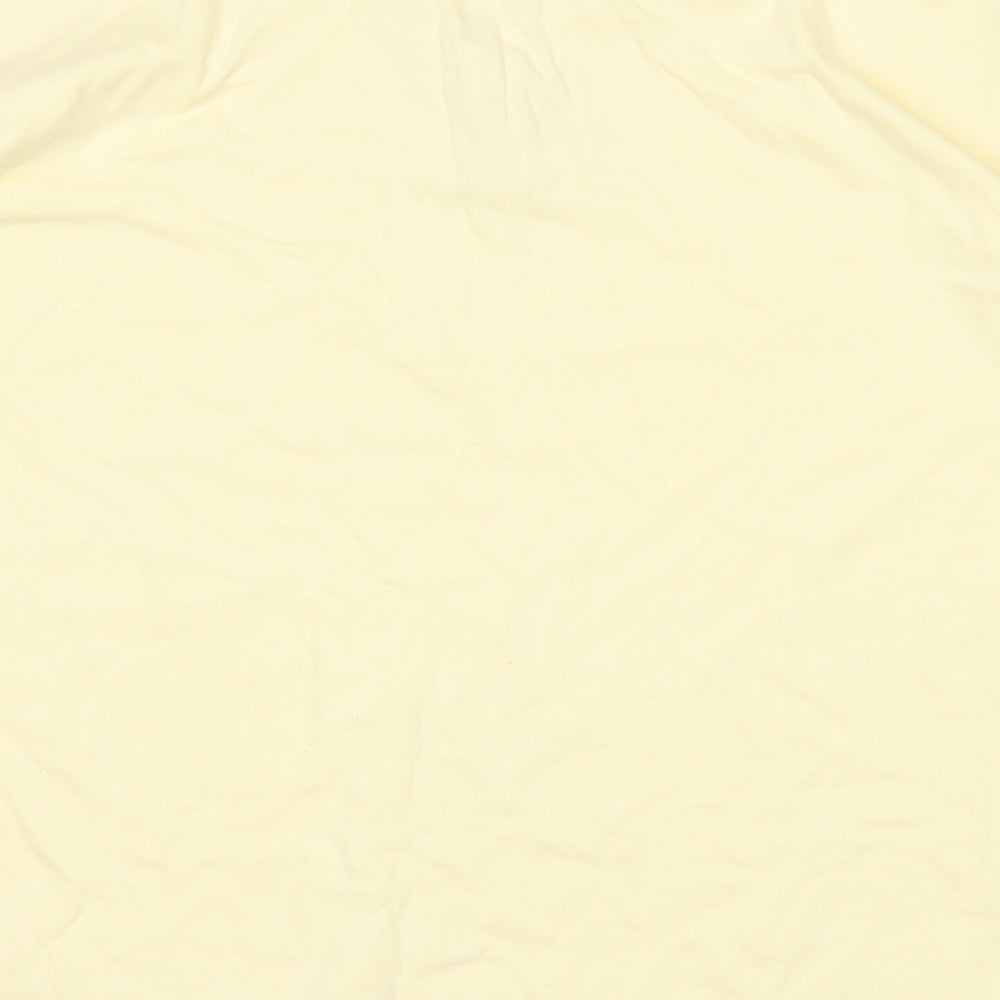 Womens UK Size 14 BHS Yellow Basic T-Shirt