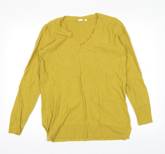 Womens UK Size S Gap Yellow Basic T-Shirt