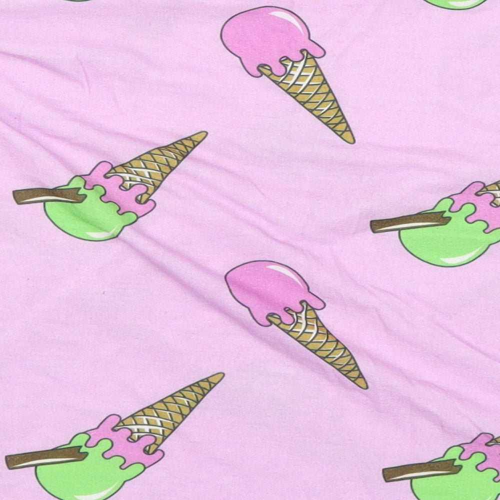 PRETTYLITTLETHING Womens Pink Basic T-Shirt Size M