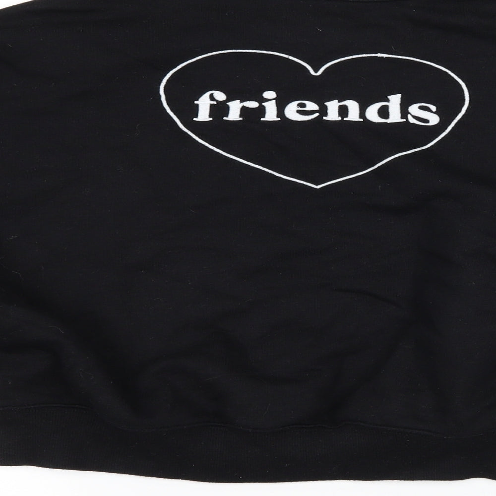 H&M Womens Black Pullover Sweatshirt Size XS - forever friends