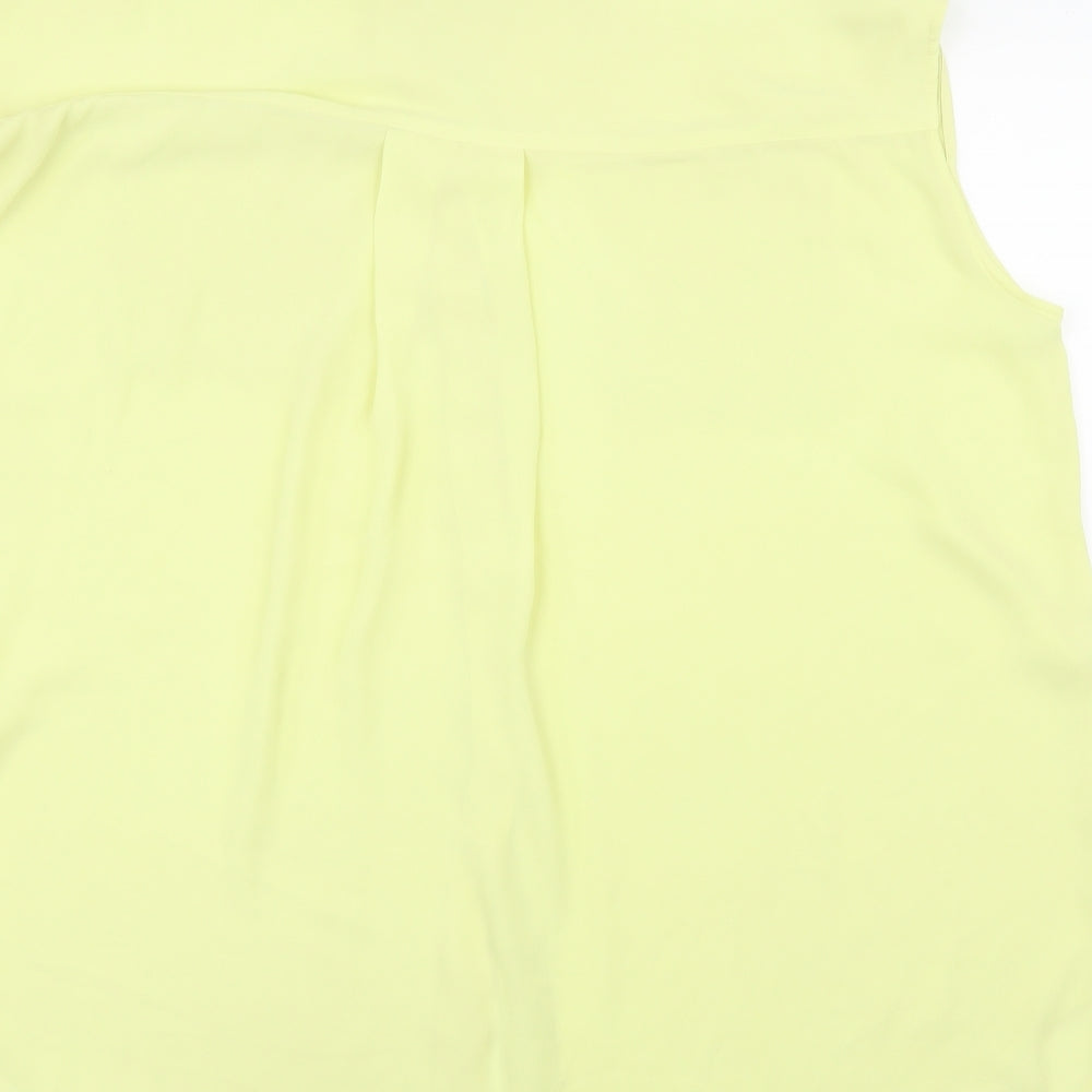 Womens UK Size M Monki Yellow Basic Blouse