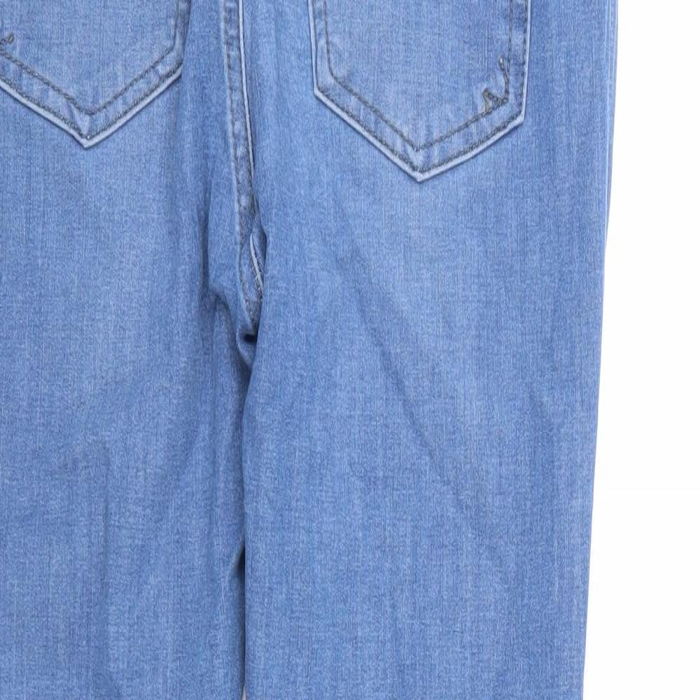 Never Denim Womens Blue Denim Skinny Jeans Size M L24 in