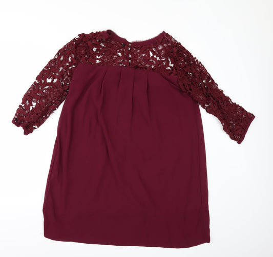 Missguided Womens Red A-Line Size 8