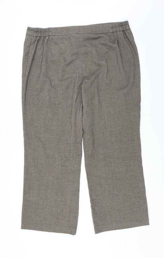 Ann Harvey Womens Brown Trousers Size 20 L27 in
