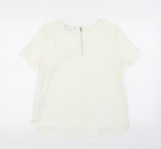 Womens UK Size 10 New Look White Basic Blouse