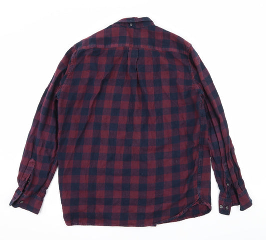 Mens UK Size L French Connection Purple Button-Up Long Sleeve Casual Shirt