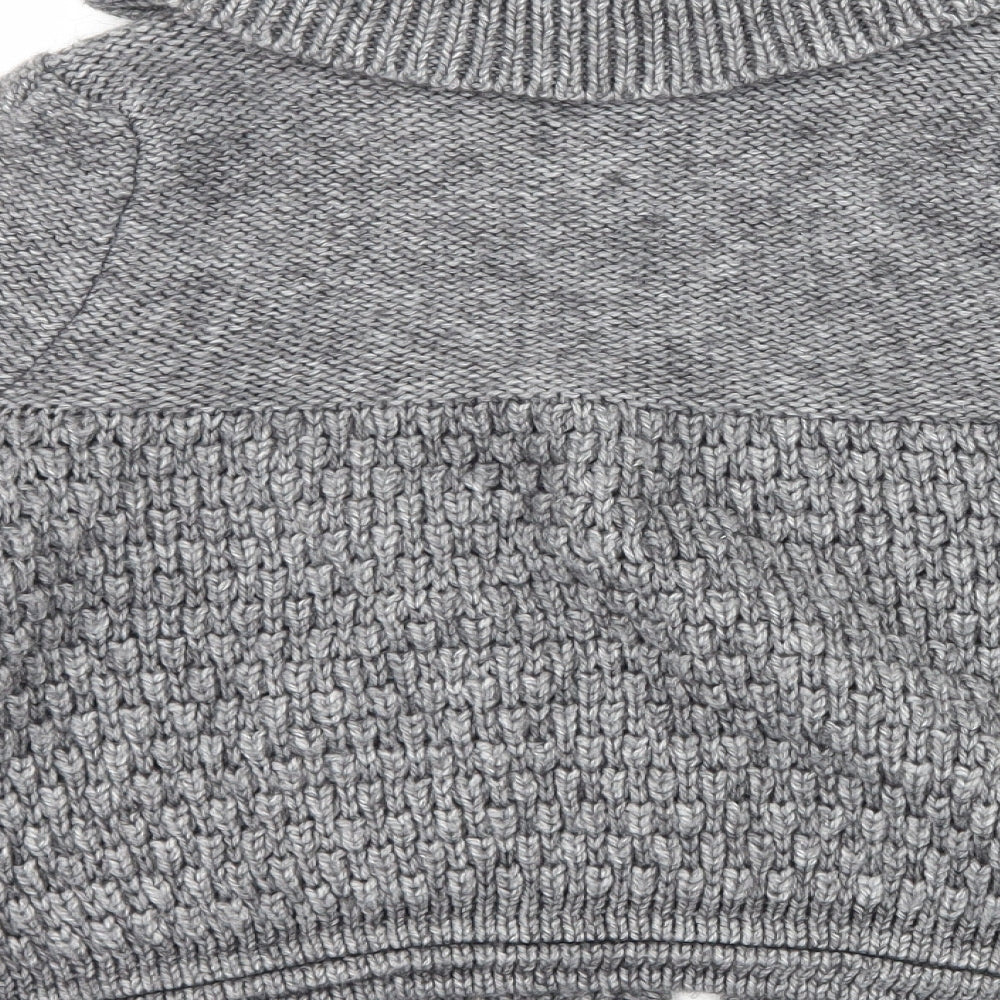Anonymous Womens Grey Knit Cardigan Jumper Size S