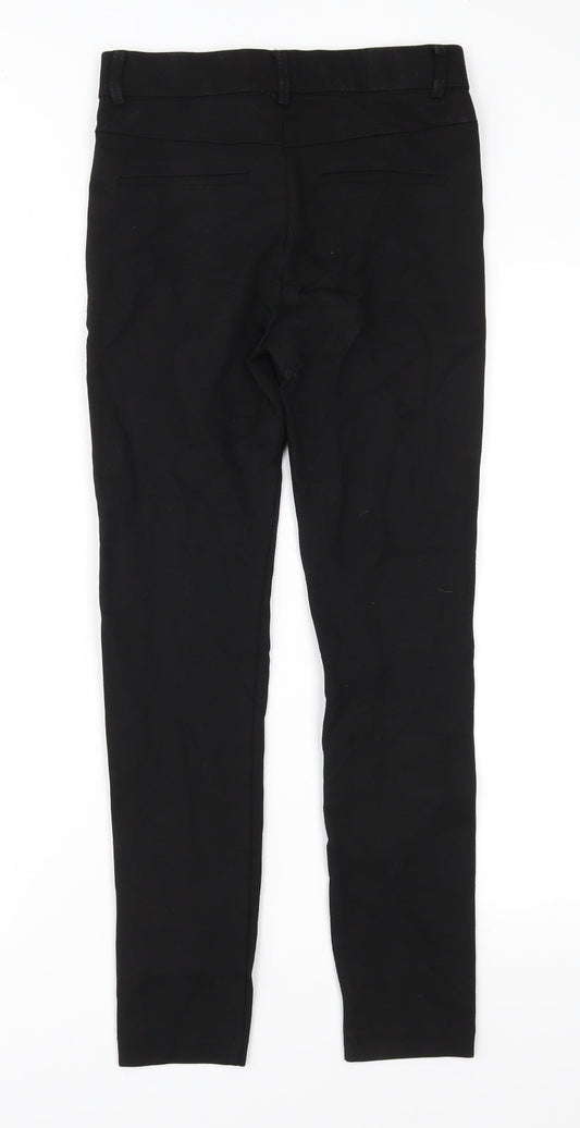 Womens UK Size S Zara Regular Fit Black Trousers