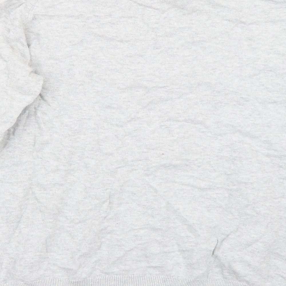 George Mens Grey Henley Jumper Size L