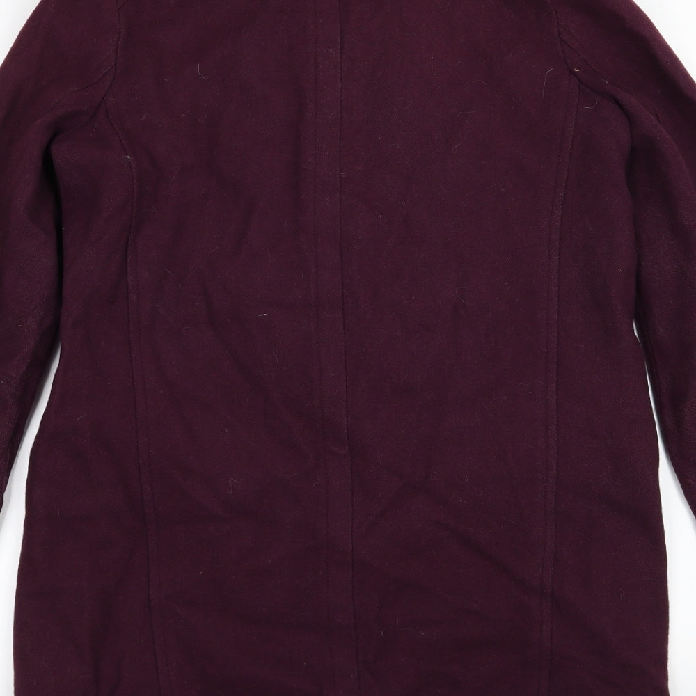 Womens UK Size 10 Wallis Purple Overcoat