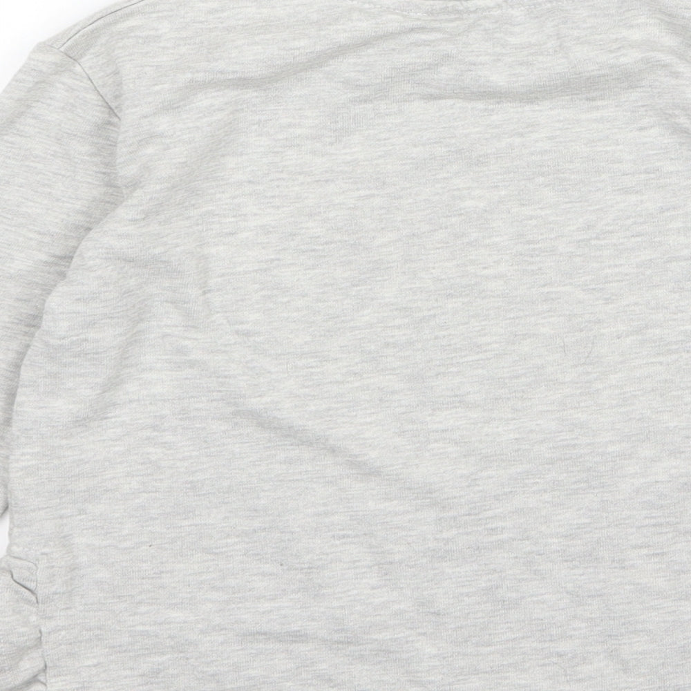 Primark Girls Grey Jersey Pullover Sweatshirt Size 7-8 Years - Frozen Elsa and Anna