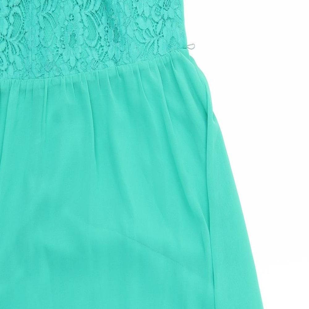 Oasis Womens Green Fit & Flare Size 10