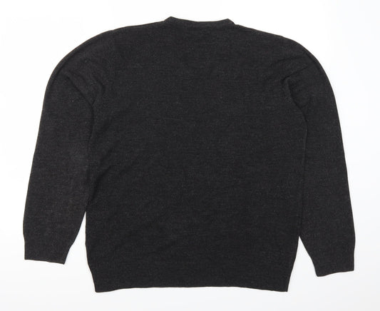 Marks and Spencer Mens Grey Pullover Jumper Size L