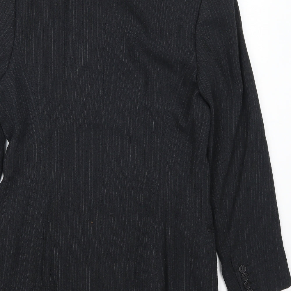 Antonio Fusco Womens Grey Striped Jacket Suit Jacket Size 10